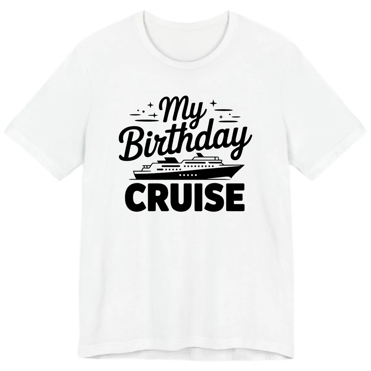 My Birthday Cruise Design Premium T-Shirt in White