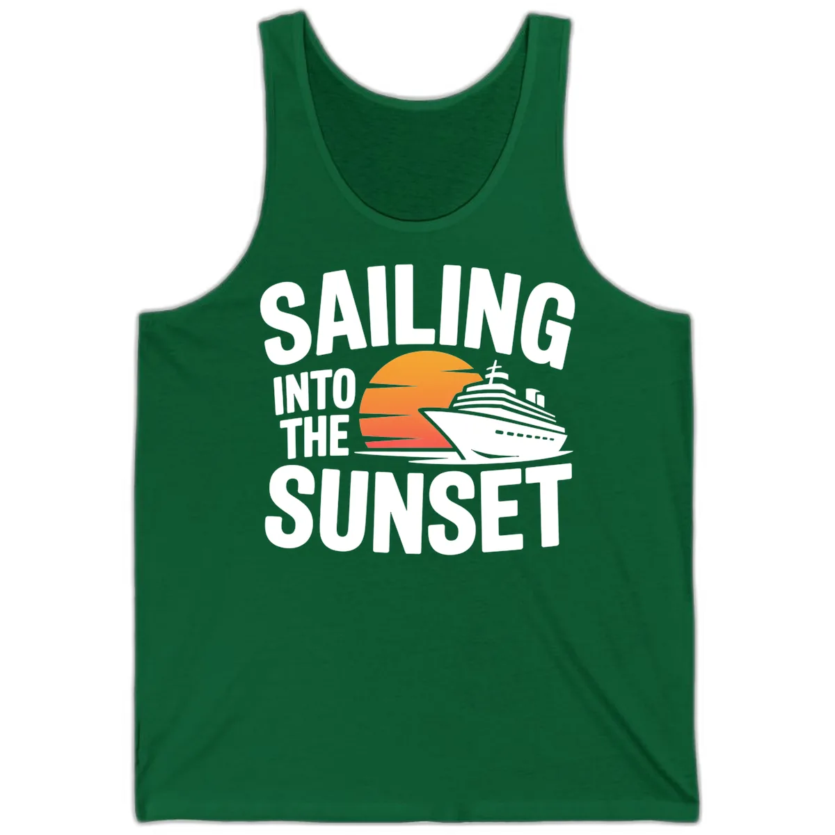 Sailing Into The Sunset Cruise Design Tank in Kelly