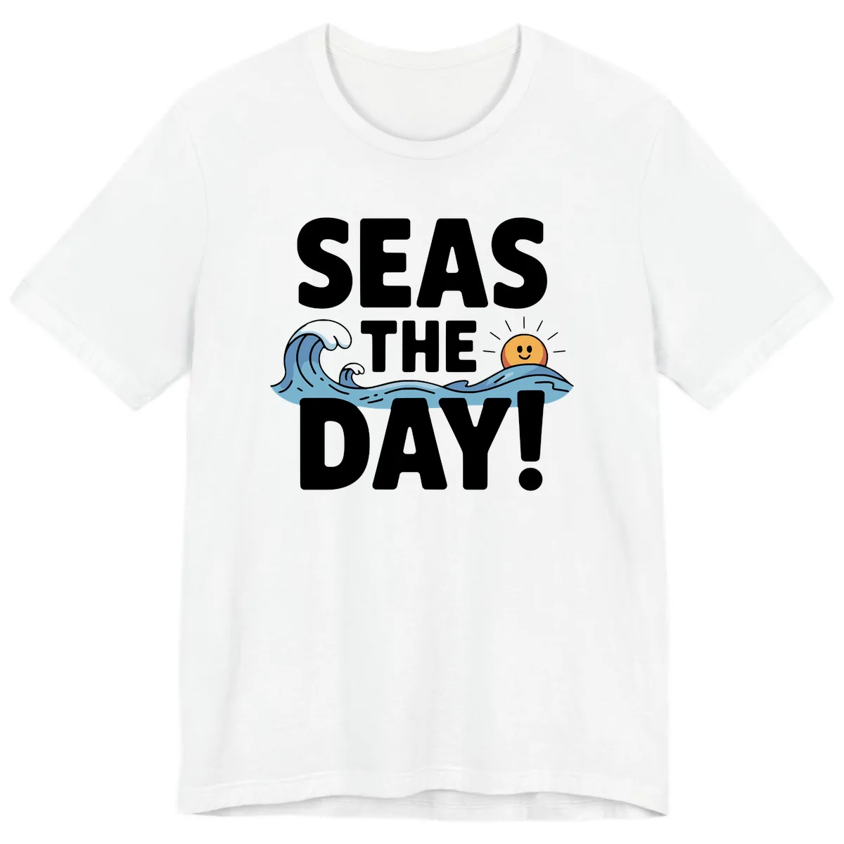 Seas The Day Cruise Design Premium T-Shirt in White