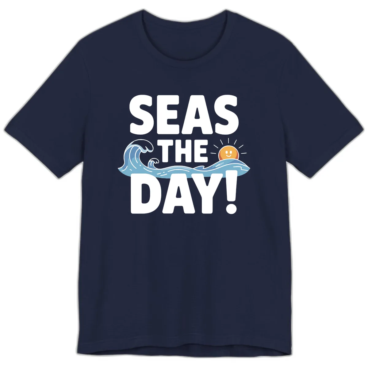 Seas The Day Cruise Design Premium T-Shirt in Navy