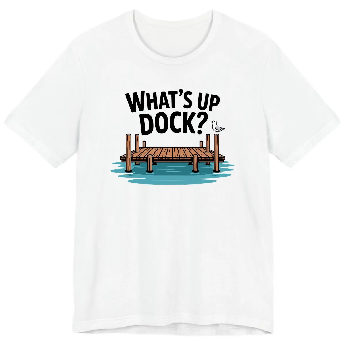 What's Up Dock Pun Design Premium T-Shirt in White