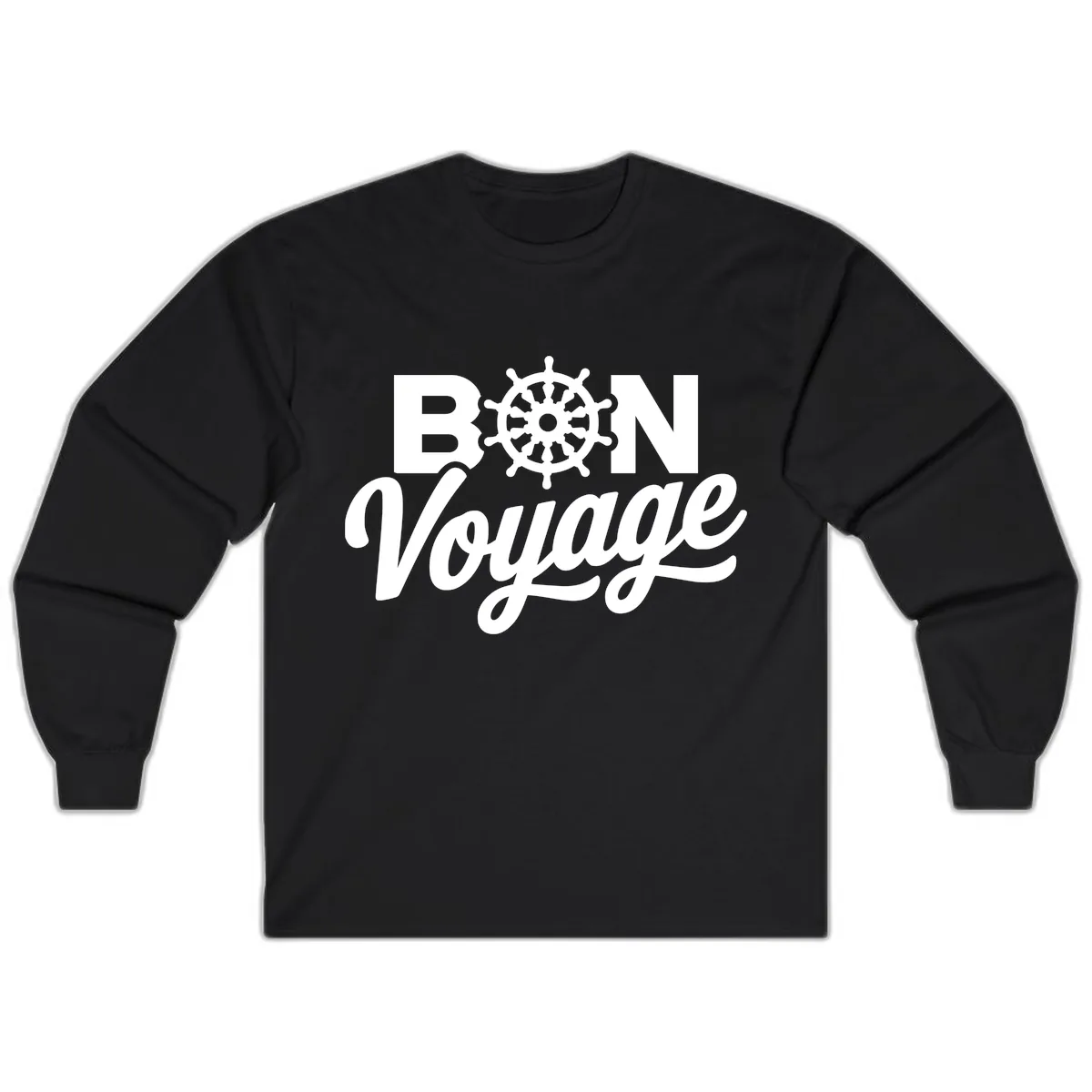 Bon Voyage Nautical Adventure Long Sleeve in Black