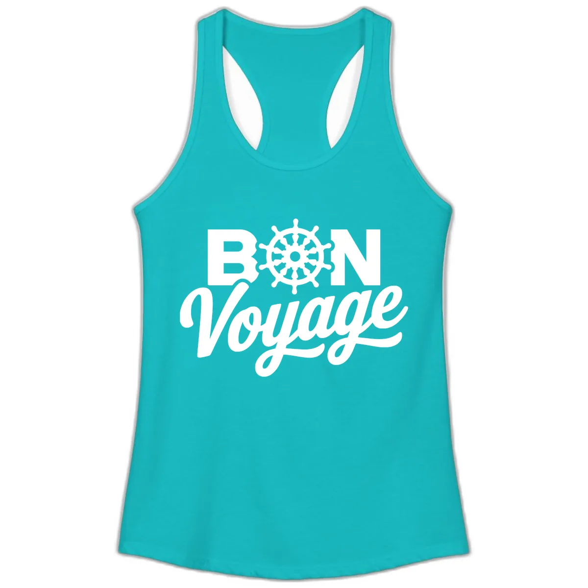 Bon Voyage Nautical Adventure Ladies Tank in Tahiti Blue