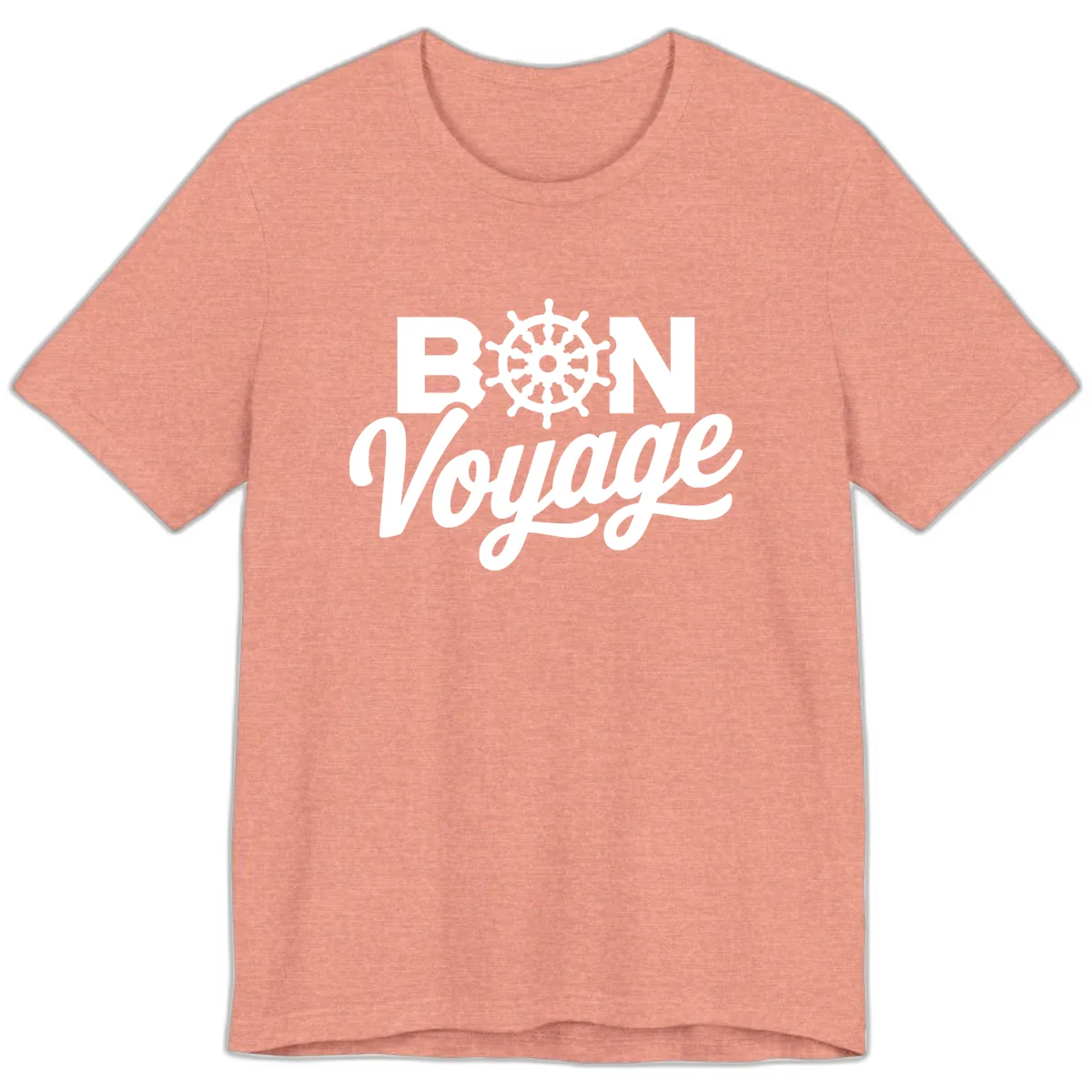 Bon Voyage Nautical Adventure Premium T-Shirt in Heather Sunset