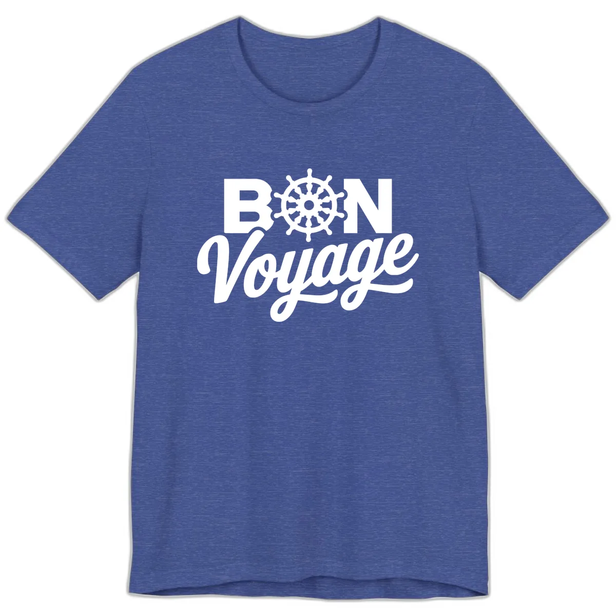 Bon Voyage Nautical Adventure Premium T-Shirt in Heather True Royal