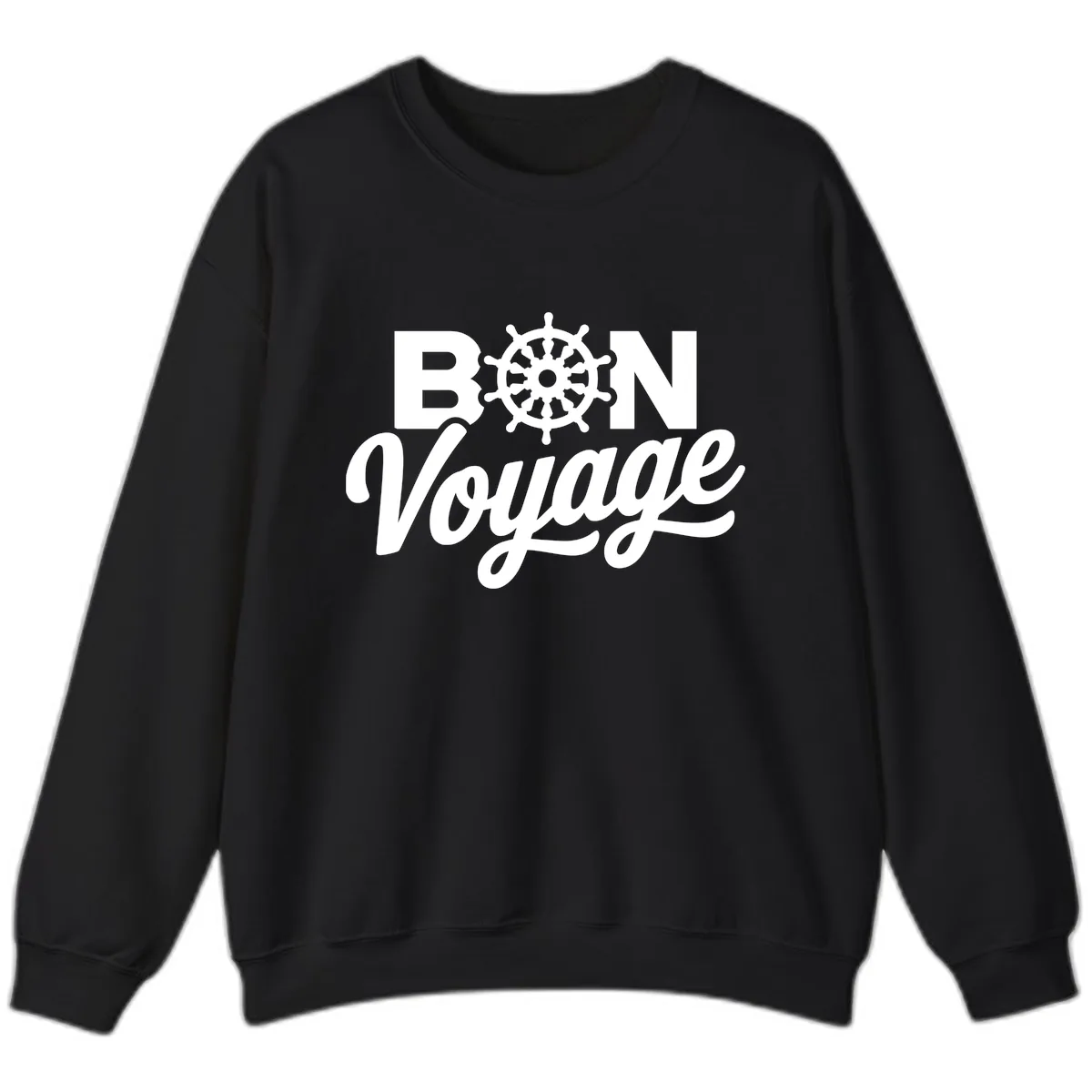 Bon Voyage Nautical Adventure Sweatshirt in Black
