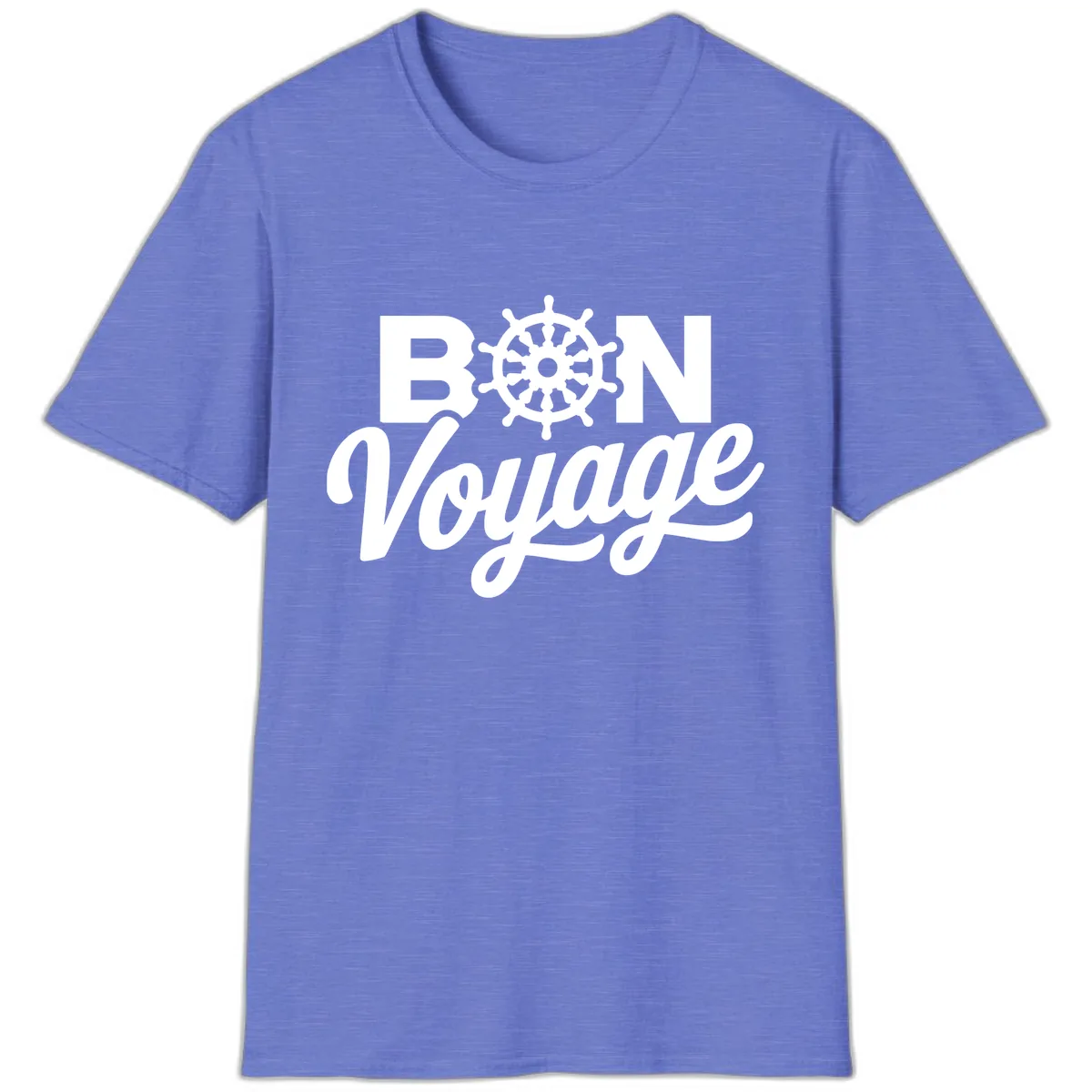 Bon Voyage Nautical Adventure T-Shirt in Heather Royal