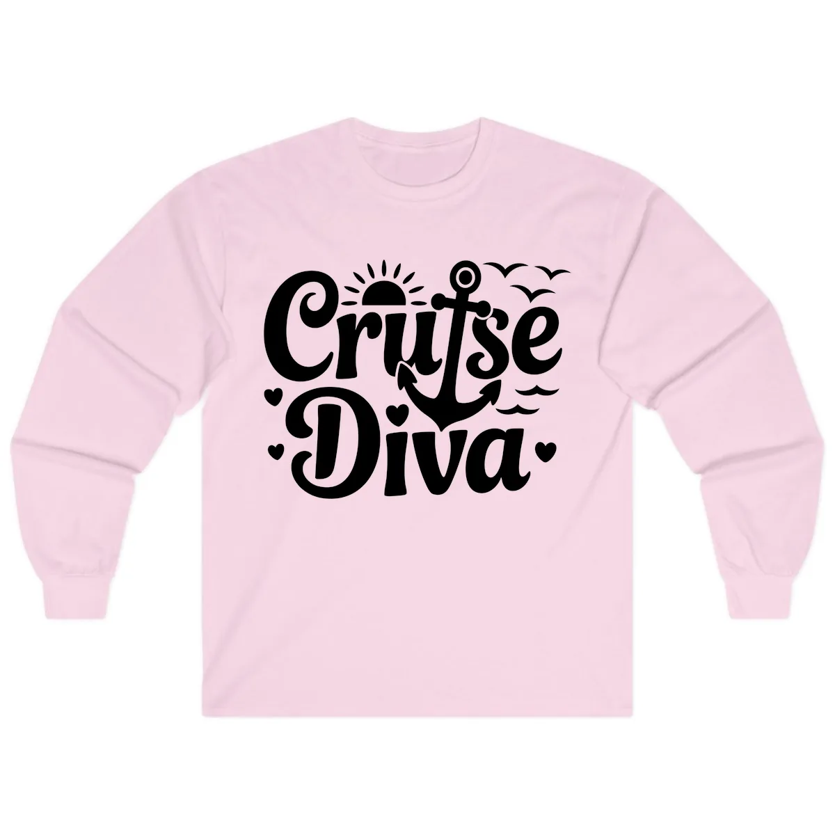 Cruise Diva Anchor Sun Design Long Sleeve in Light Pink