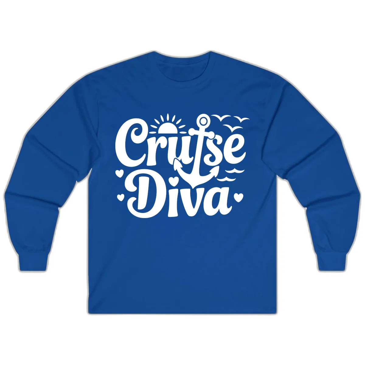 Cruise Diva Anchor Sun Design Long Sleeve in Royal