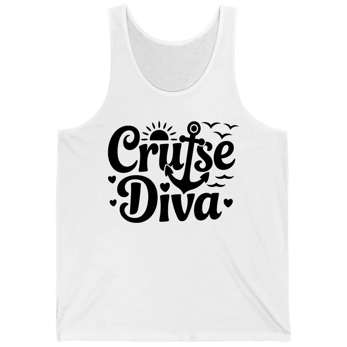 Cruise Diva Anchor Sun Design Tank in White