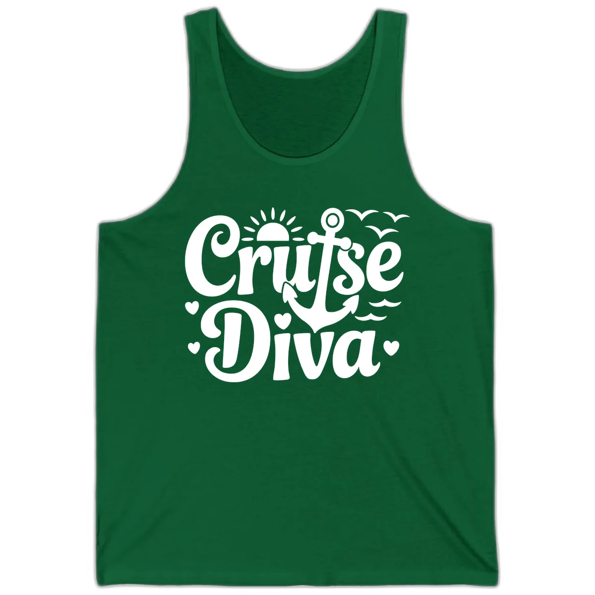 Cruise Diva Anchor Sun Design Tank in Kelly