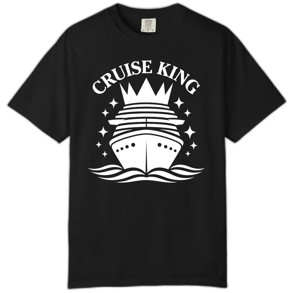Cruise King Crowned Ship Comfort Color in Black