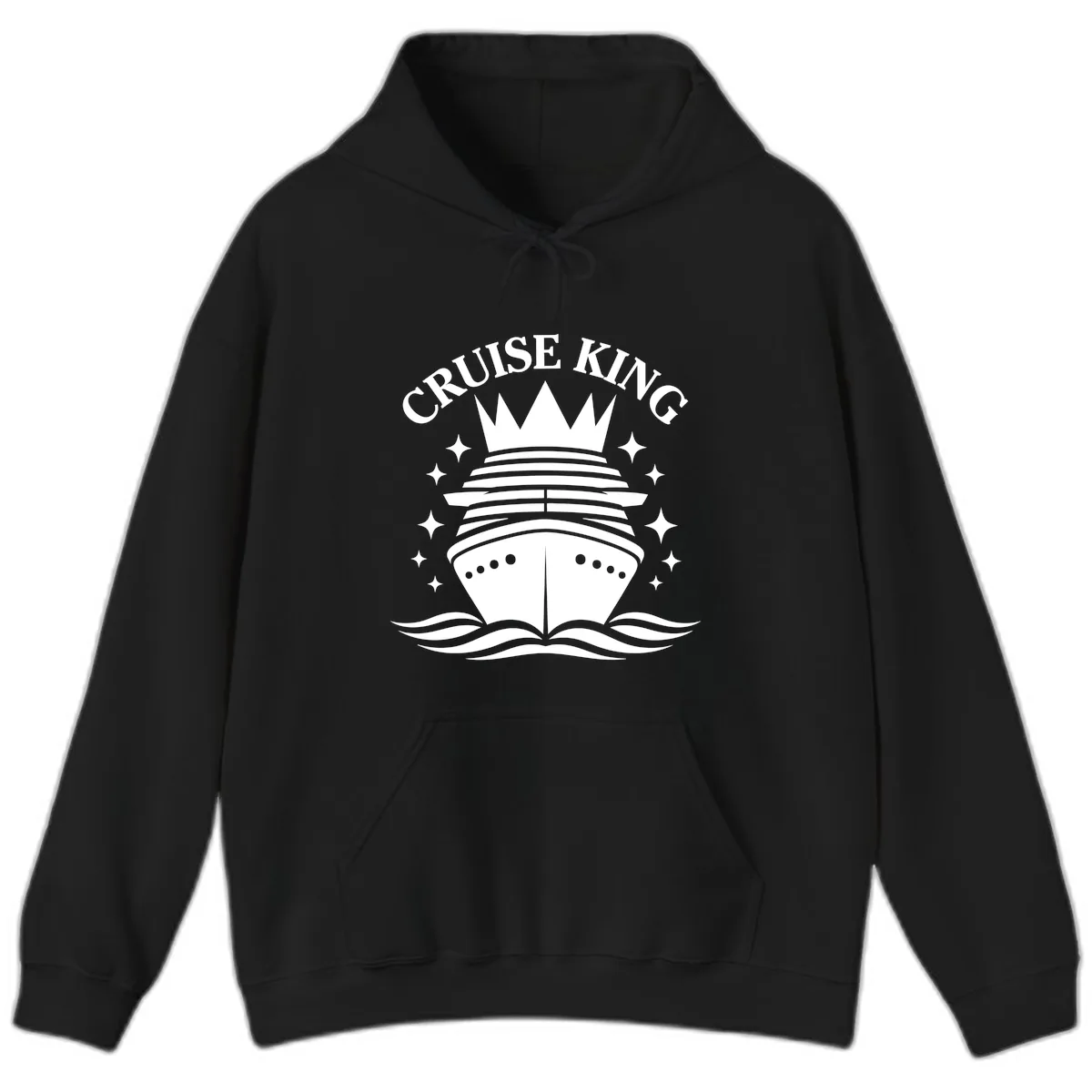 Cruise King Crowned Ship Hoodie in Black