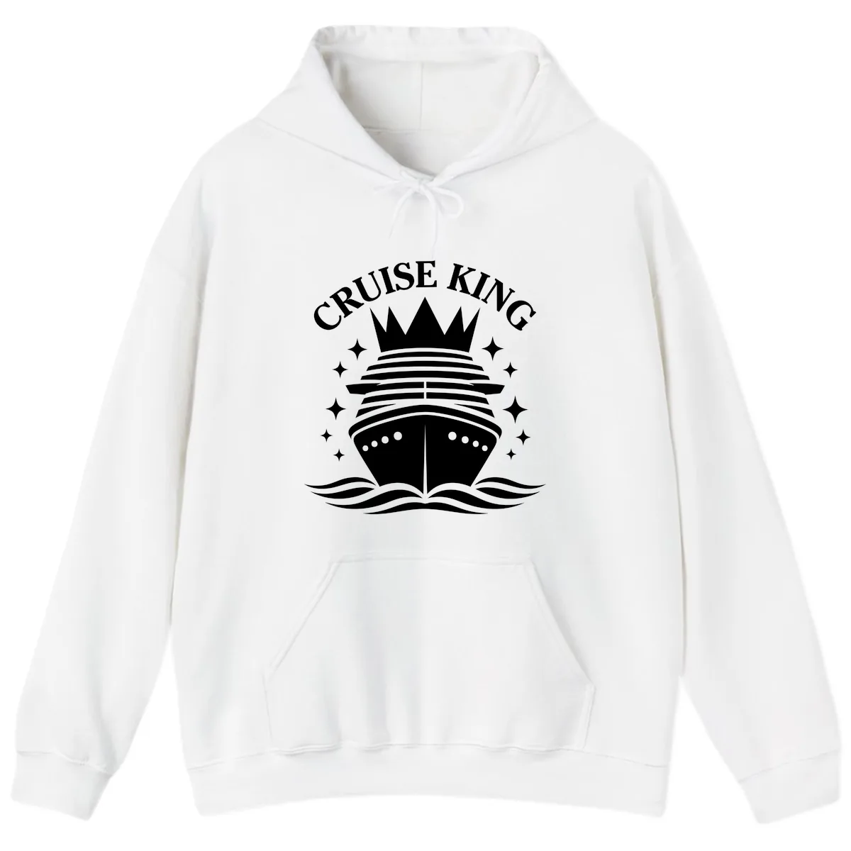 Cruise King Crowned Ship Hoodie in White