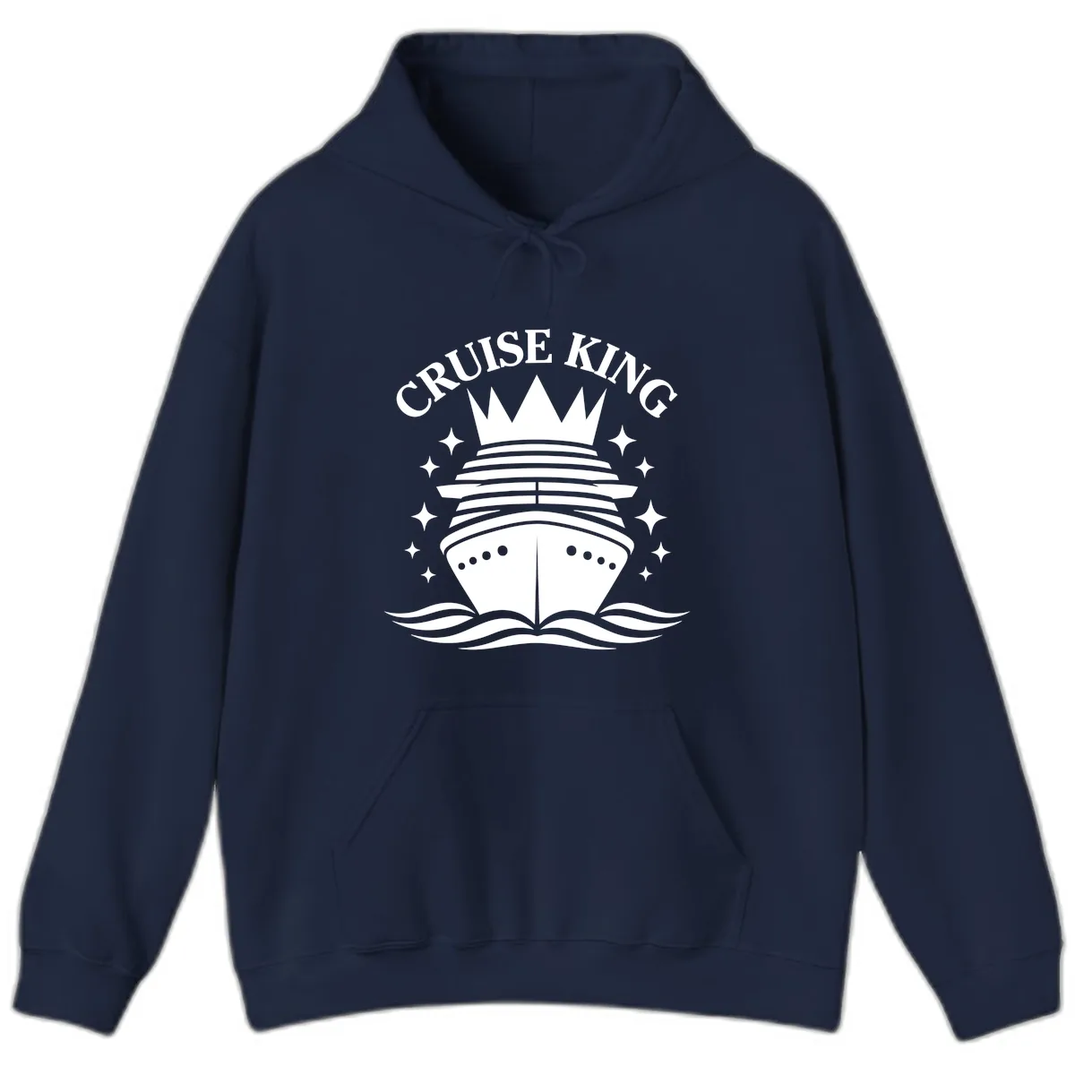 Cruise King Crowned Ship Hoodie in Navy