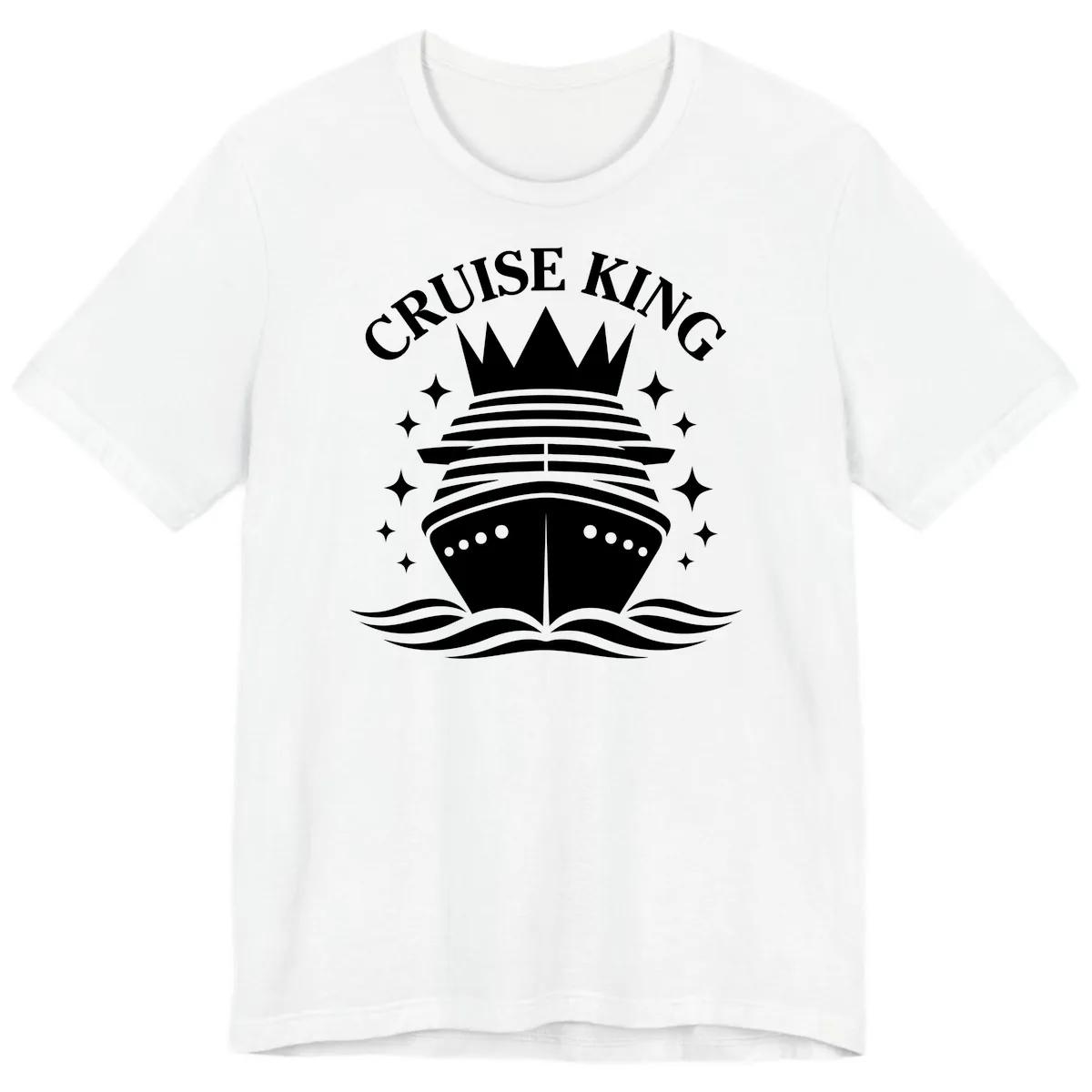 Cruise King Crowned Ship Premium T-Shirt in White