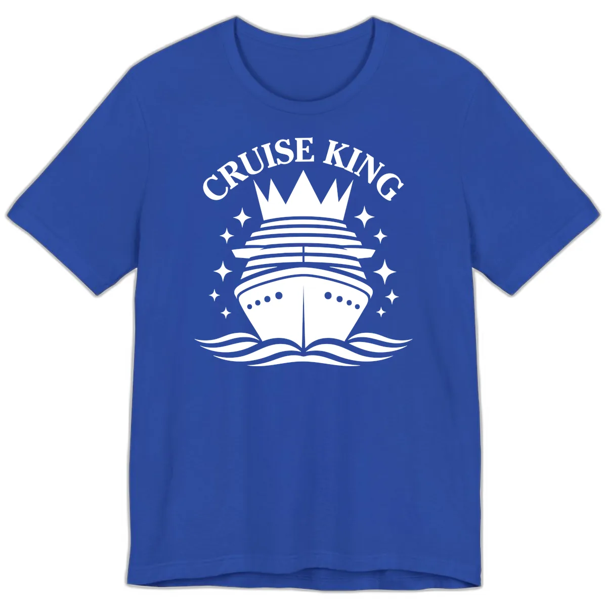 Cruise King Crowned Ship Premium T-Shirt in True Royal