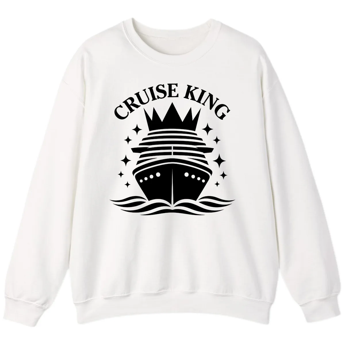 Cruise King Crowned Ship Sweatshirt in White