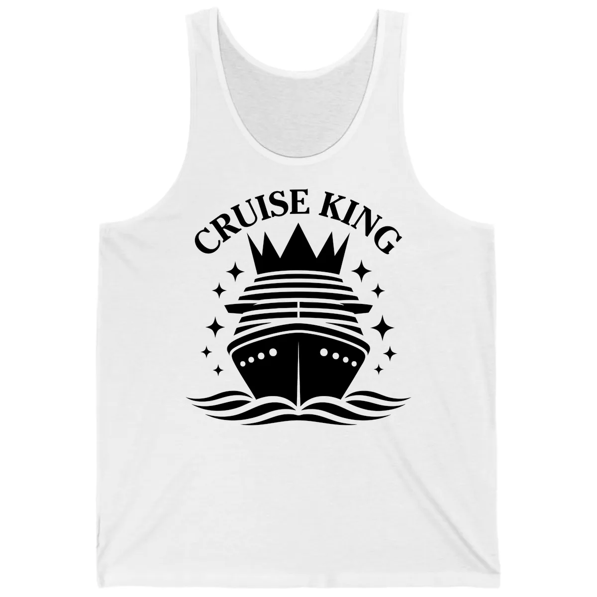 Cruise King Crowned Ship Tank in White