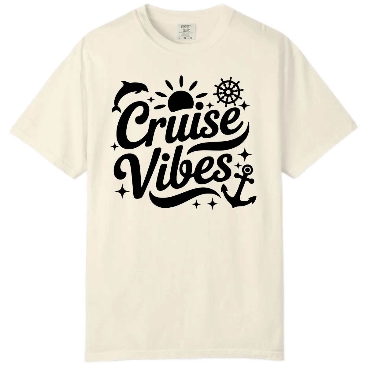 Cruise Vibes Tropical Vacation Design Comfort Color in Ivory