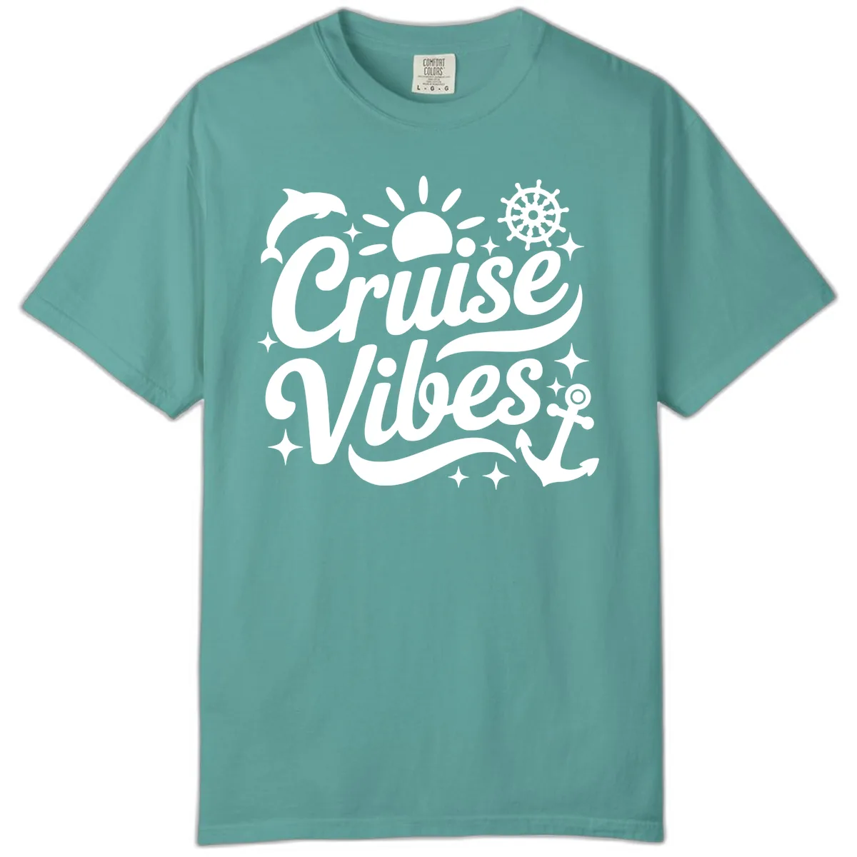 Cruise Vibes Tropical Vacation Design Comfort Color in Seafoam