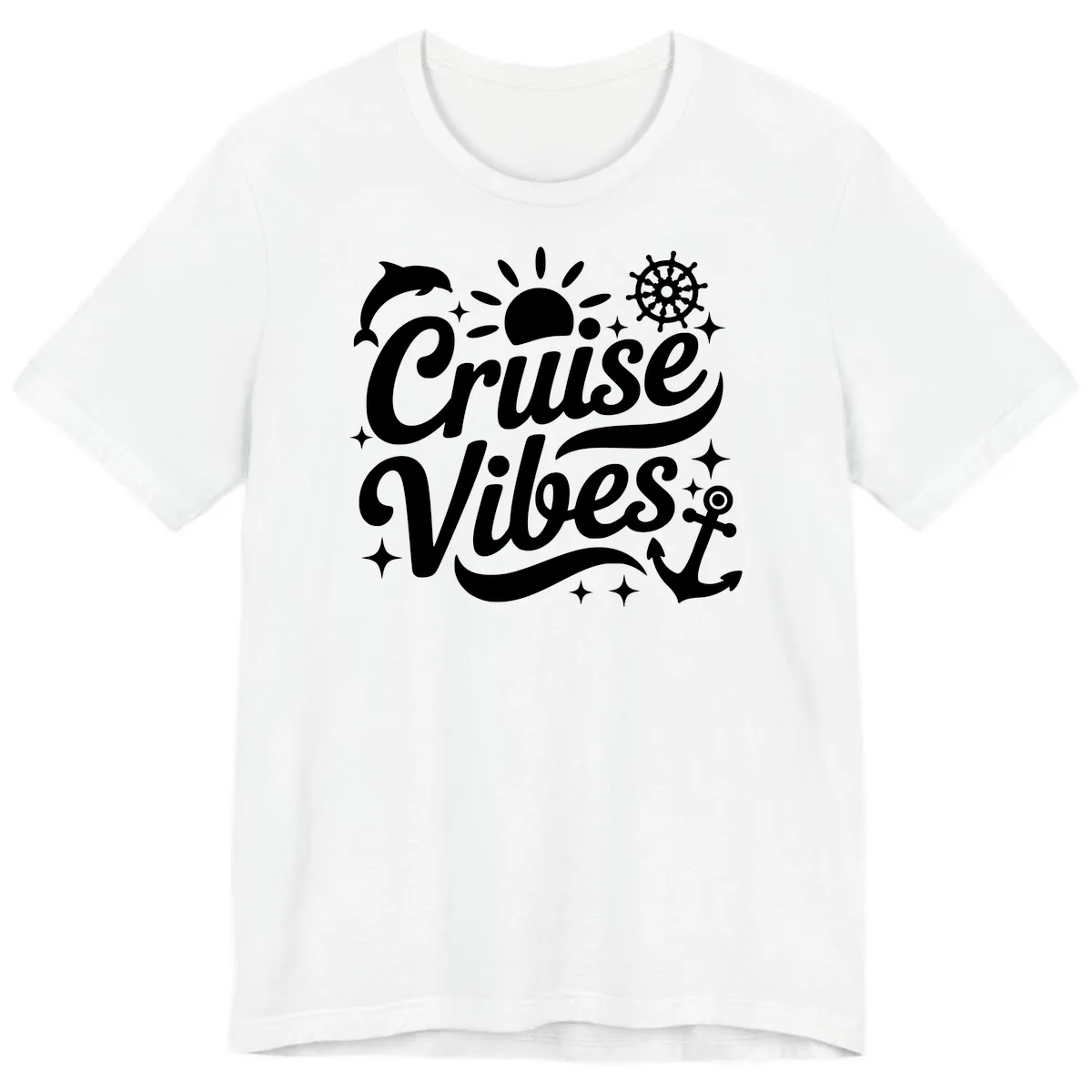 Cruise Vibes Tropical Vacation Design Premium T-Shirt in White