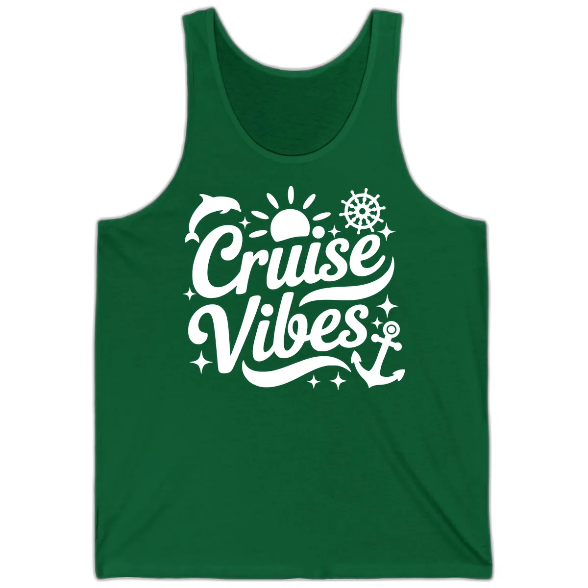 Cruise Vibes Tropical Vacation Design Tank in Kelly