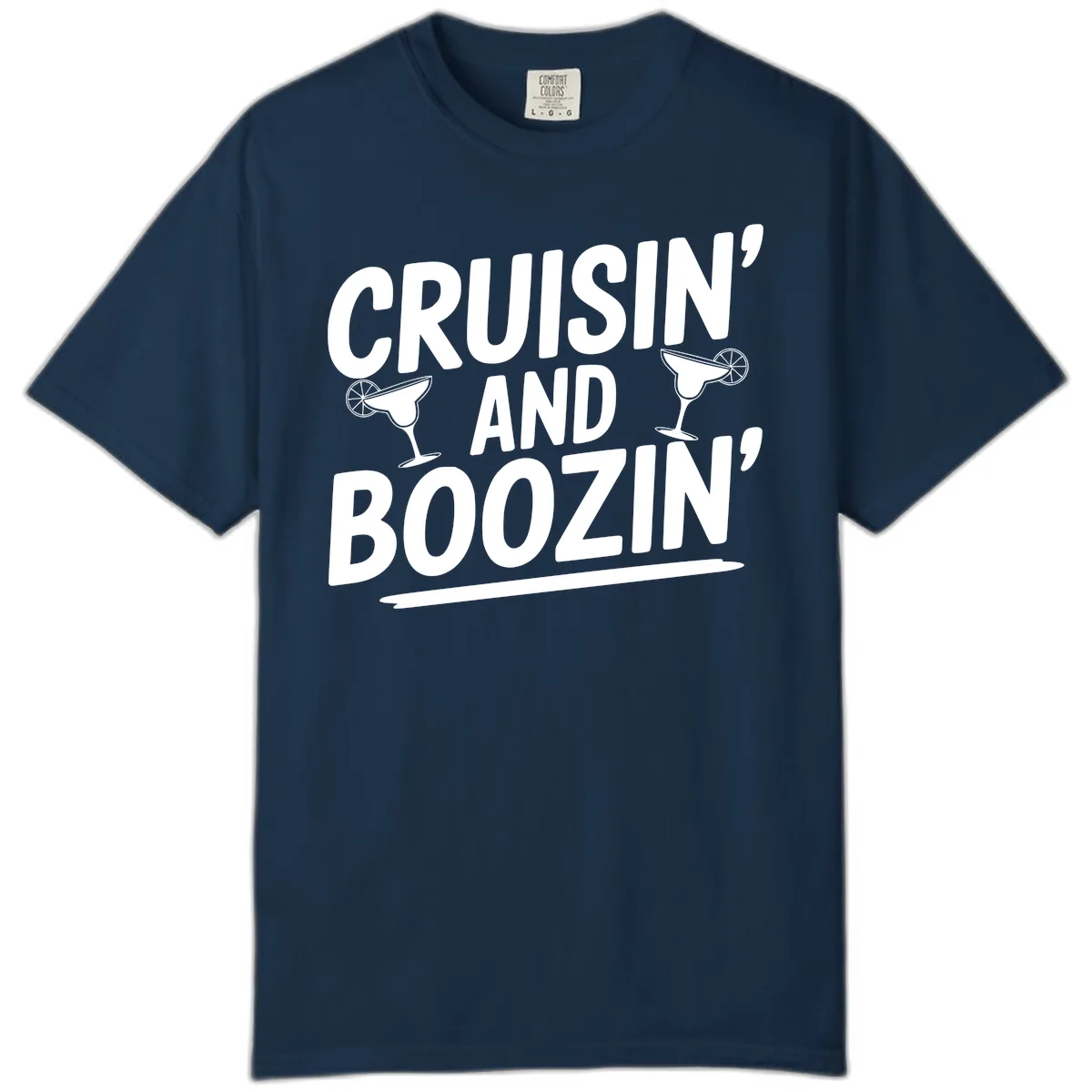 Cruisin' and Boozin' Margarita Design Comfort Color in True Navy