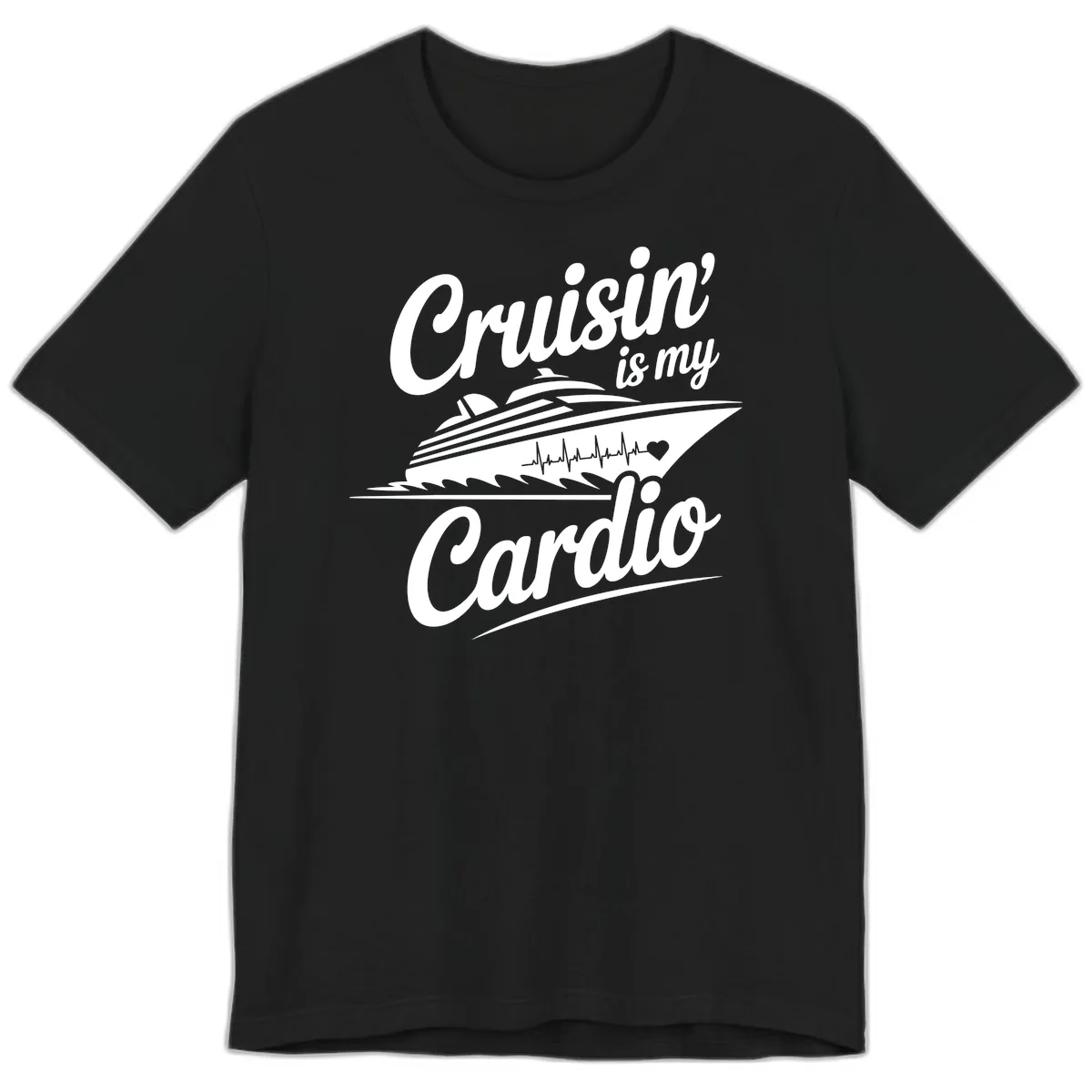 Cruisin Is My Cardio Design Premium T-Shirt in Black
