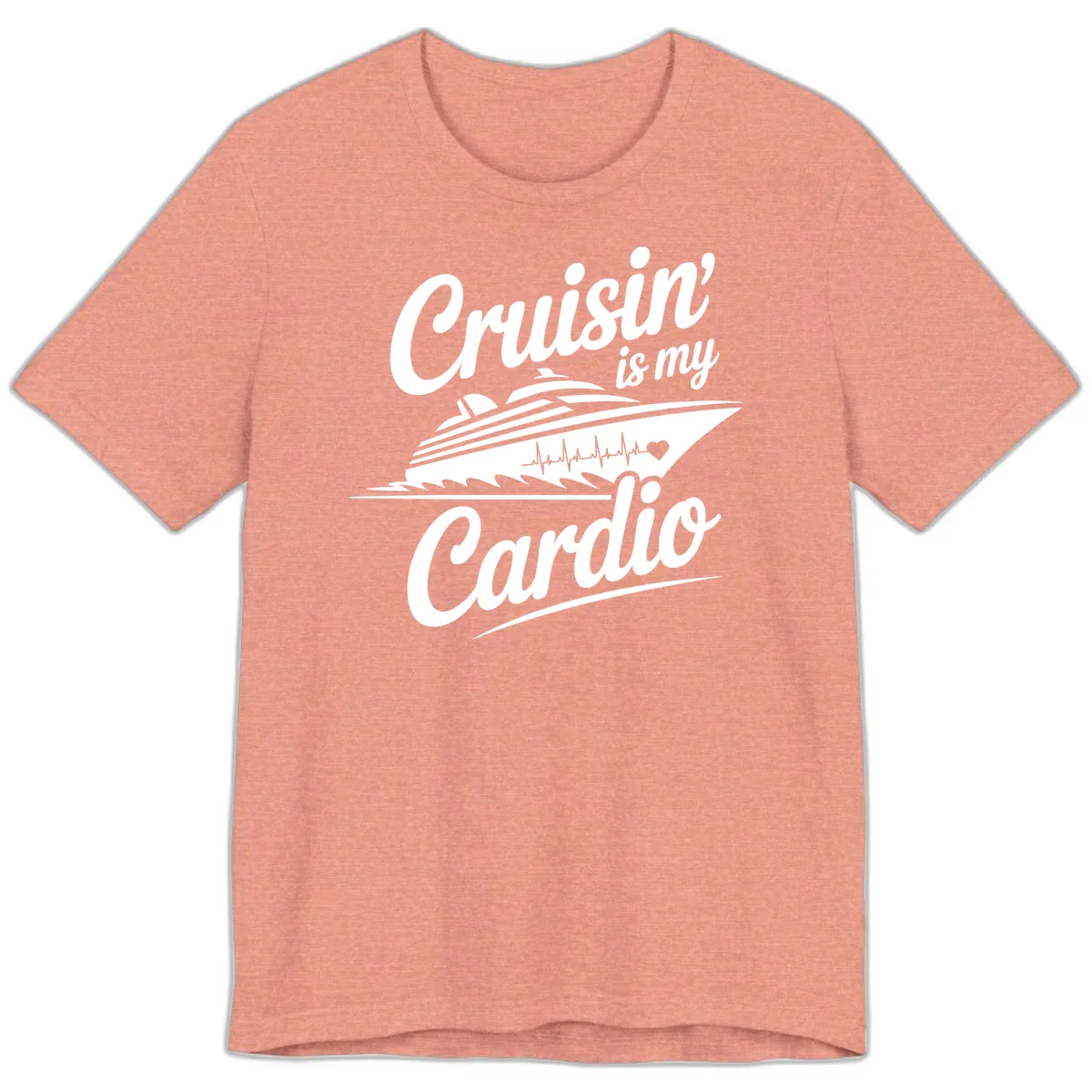 Cruisin Is My Cardio Design Premium T-Shirt in Heather Sunset