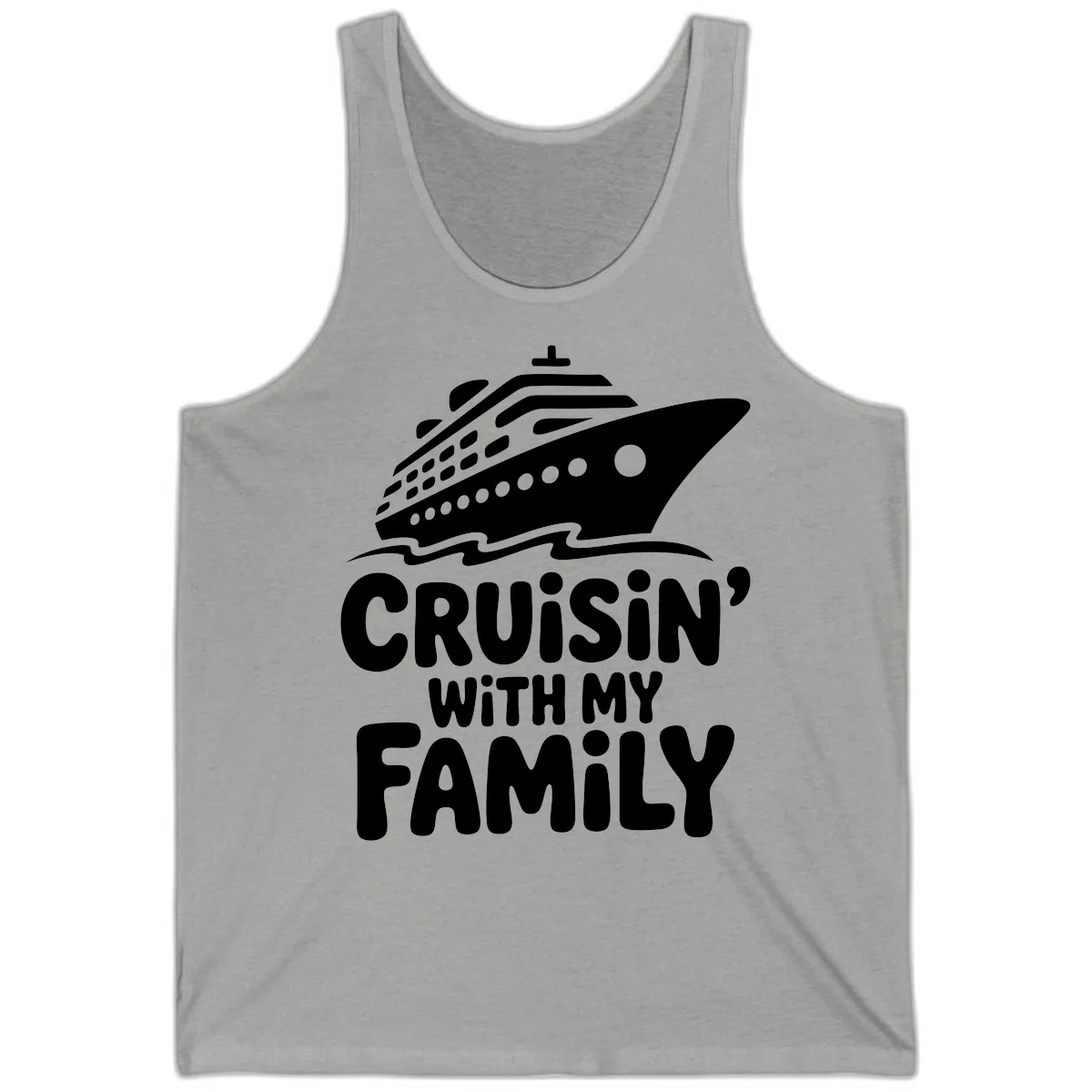 Cruisin' With My Family Cruise Ship Tank in Athletic Heather