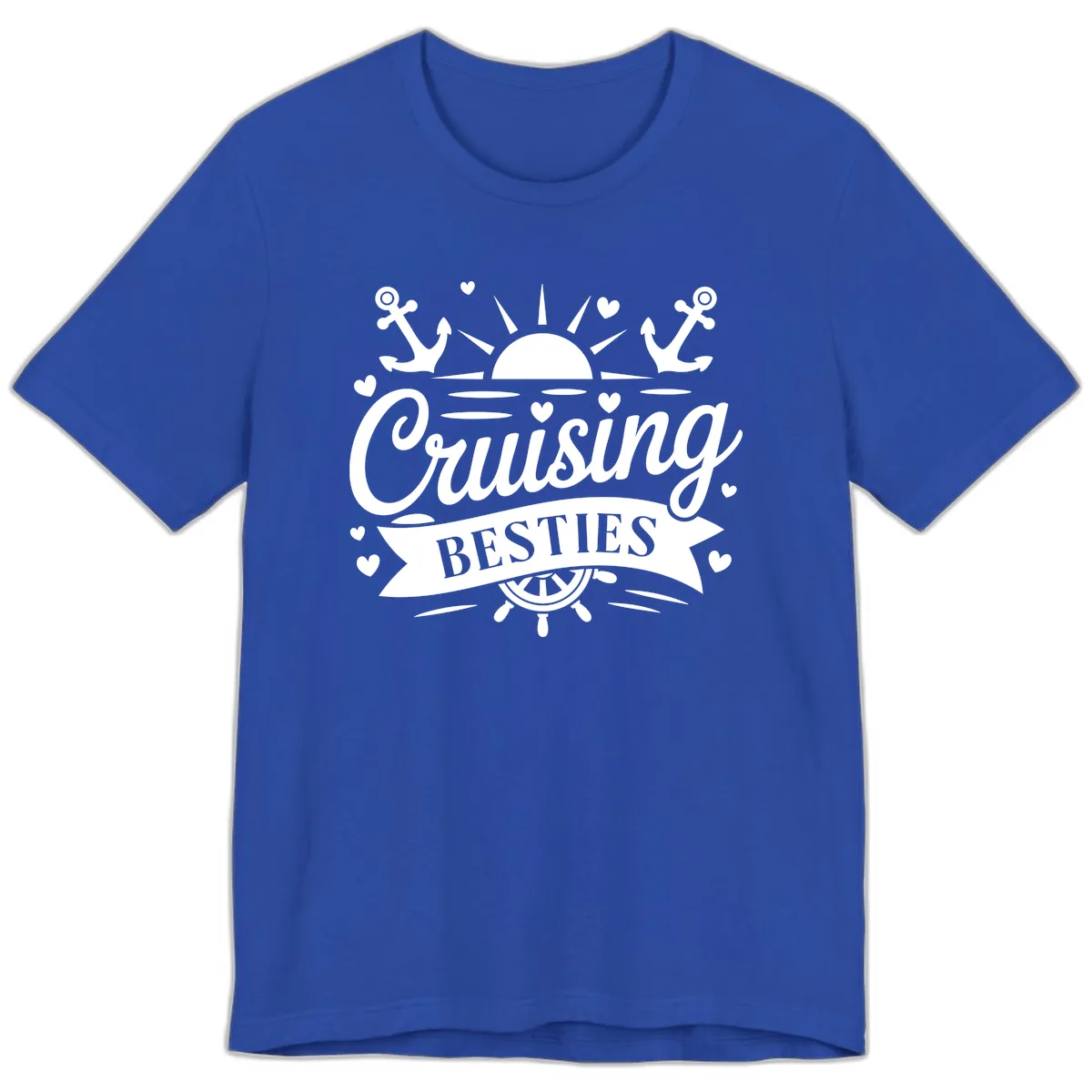 Cruising Besties Vacation Vibes Premium T-Shirt in True Royal