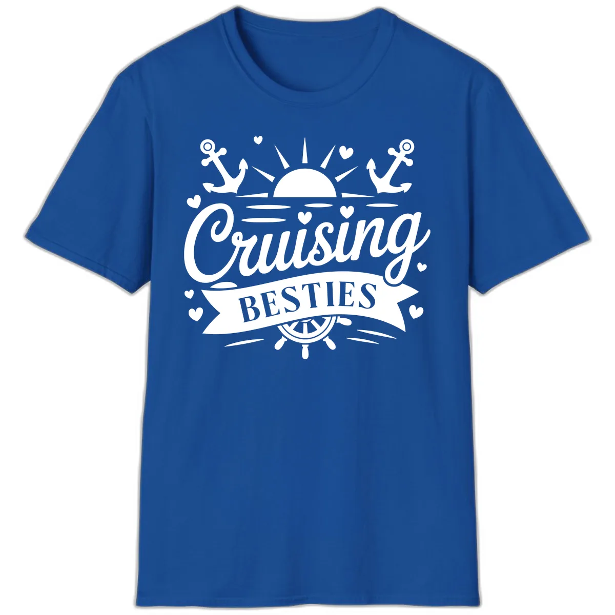 Cruising Besties Vacation Vibes T-Shirt in Royal