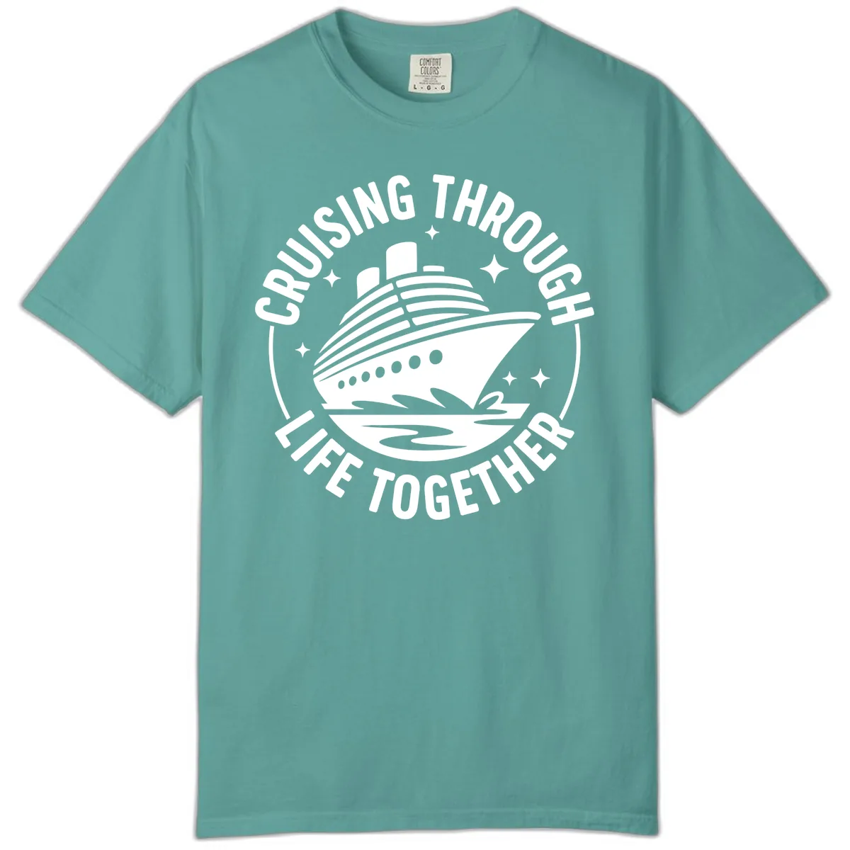Cruising Through Life Together Design Comfort Color in Seafoam