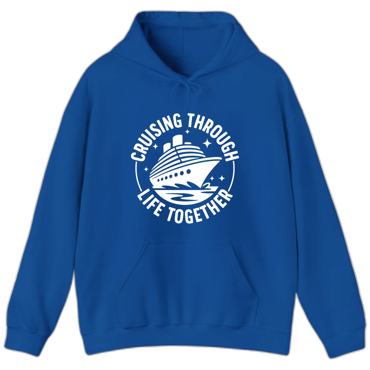 Cruising Through Life Together Design Hoodie in Royal