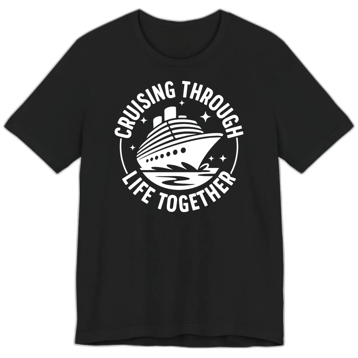 Cruising Through Life Together Design Premium T-Shirt in Black
