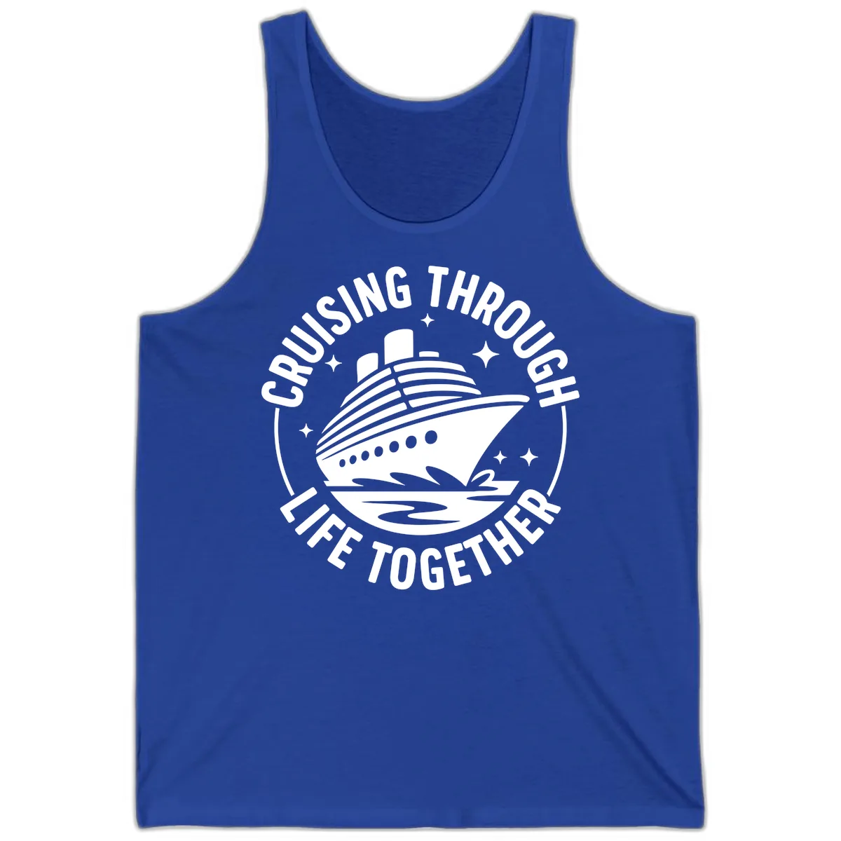 Cruising Through Life Together Design Tank in True Royal
