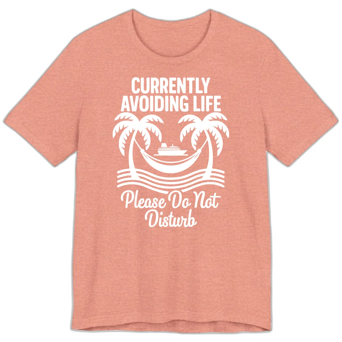 Currently Avoiding Life Cruise Premium T-Shirt in Heather Sunset