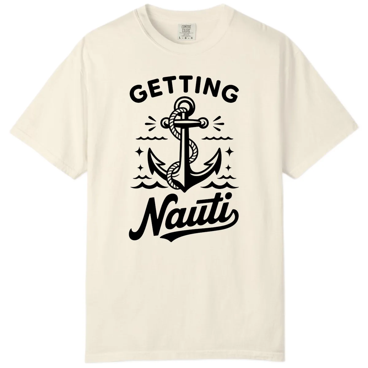 Getting Nauti Anchor Design Comfort Color in Ivory