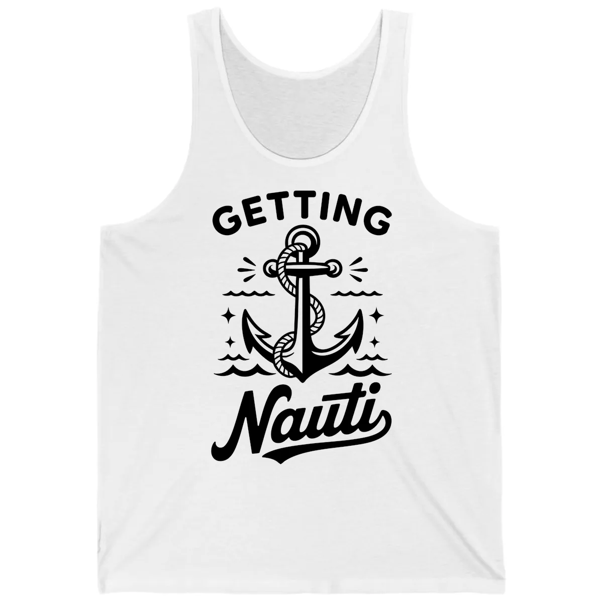 Getting Nauti Anchor Design Tank in White