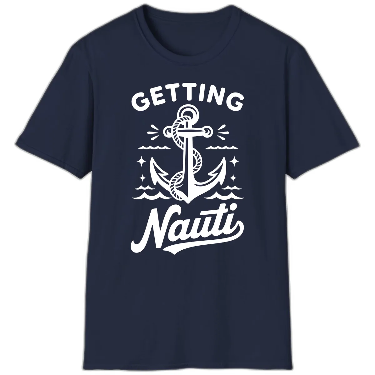 Getting Nauti Anchor Design T-Shirt in Navy