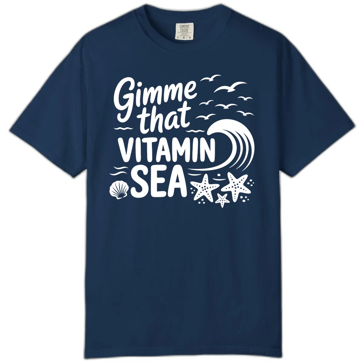 Gimme That Vitamin Sea Comfort Color in Navy