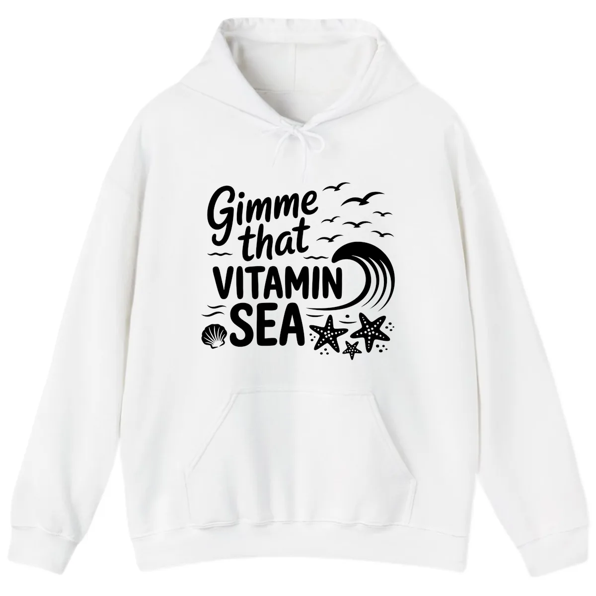 Gimme That Vitamin Sea Hoodie in White
