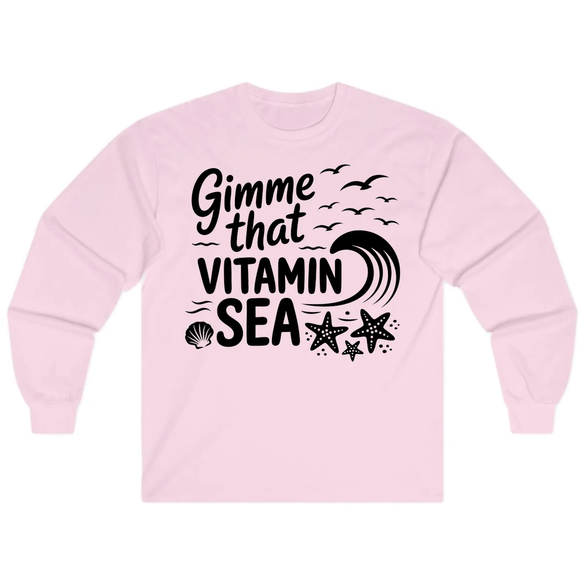 Gimme That Vitamin Sea Long Sleeve in Light Pink