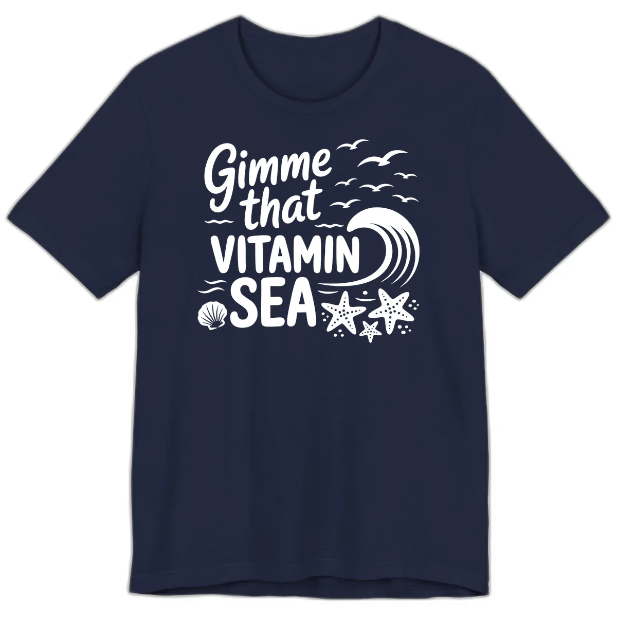 Gimme That Vitamin Sea Premium T-Shirt in Navy