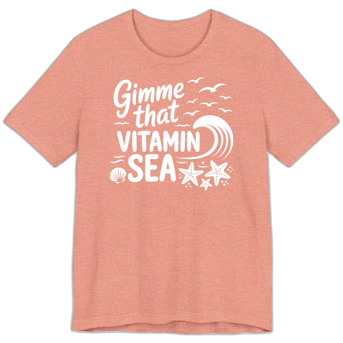 Gimme That Vitamin Sea Premium T-Shirt in Heather Sunset