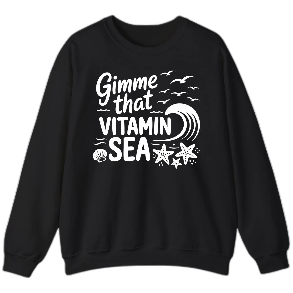 Gimme That Vitamin Sea Sweatshirt in Black