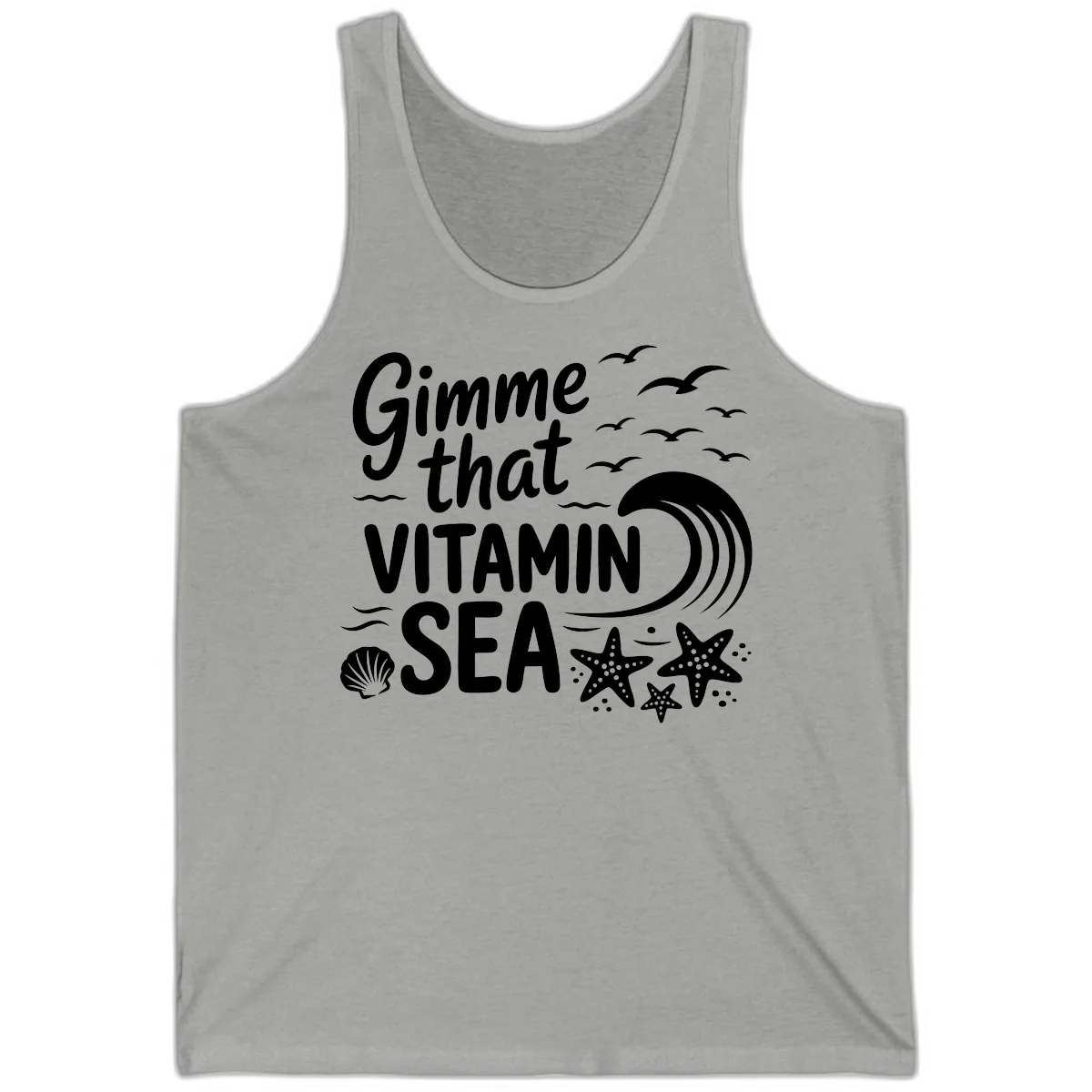 Gimme That Vitamin Sea Tank in Athletic Heather