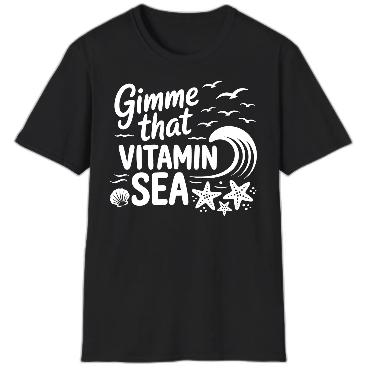 Gimme That Vitamin Sea T-Shirt in Black