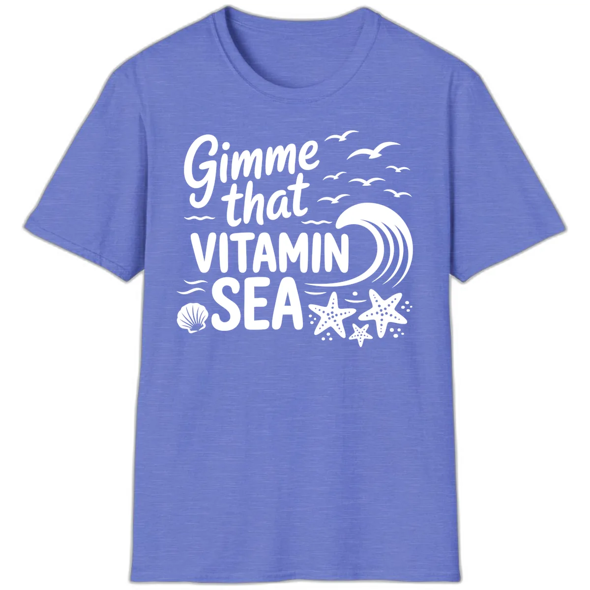 Gimme That Vitamin Sea T-Shirt in Heather Royal